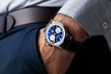 Breitling Top Time B01 Shelby Cobra Blue Dial Brown Leather Strap Watch for Men - AB01763A1C1X1 Buy Now By Breitling