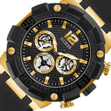 Guess Navigator Chronograph Black Dial Black Rubber Strap Watch for Men - GW0264G3 Buy Now By Guess