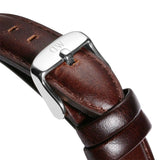 Daniel Wellington Dapper Bristol White Dial Brown Leather Strap Watch For Women - DW00100090 Buy Now By Daniel Wellington