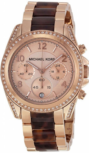 Michael Kors Blair Rose Gold Dial Two Tone Steel Strap Watch For Women - MK5859 Buy Now By Michael Kors