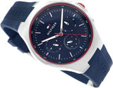 Tommy Hilfiger Justin Chronograph Blue Dial Blue Rubber Strap Watch for Men - 1792057 Buy Now By Tommy Hilfiger