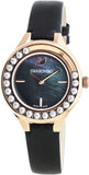 Swarovski Lovely Crystals Analog Black Dial Black Leather Strap Watch for Women - 5301877 Buy Now By Swarovski