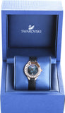 Swarovski Lovely Crystals Analog Black Dial Black Leather Strap Watch for Women - 5301877 Buy Now By Swarovski