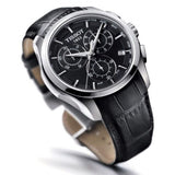 Tissot T Classic Couturier Chronograph Black Dial Black Leather Strap Watch For Men - T035.617.16.051.00 Buy Now By Tissot