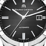 Maurice Lacroix Aikon Date Automatic Black Dial Black Leather Strap Watch For Men - AI6008-SS001-330-1 Buy Now By Maurice Lacroix