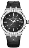 Maurice Lacroix Aikon Date Automatic Black Dial Black Leather Strap Watch For Men - AI6008-SS001-330-1 Buy Now By Maurice Lacroix