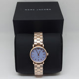 Marc Jacobs Mini Baker Blue Dial Rose Gold Steel Strap Watch for Women - MBM3285 Buy Now By Marc Jacobs