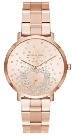 Michael Kors Jaryn Rose Gold Dial Rose Gold Steel Strap Watch for Women - MK3621 Buy Now By Michael Kors