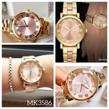 Michael Kors Norie Gold Dial Two Tone Steel Strap Watch for Women - MK3586