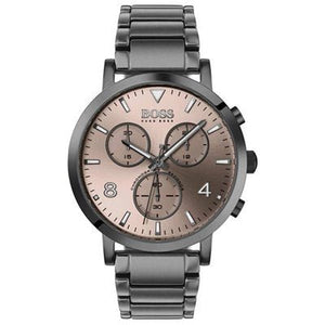 Hugo Boss Spirit Chronograph Grey Dial Grey Steel Strap Watch for Men - 1513695 Buy Now By Hugo Boss