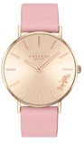 Coach Perry Rose Gold Dial Pink Leather Strap Watch for Women - 14503332-C Buy Now By Coach