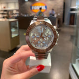 Fossil Bannon Multifunction Brown Dial Two Tone Steel Strap Watch for Men - BQ2502 Buy Now By Fossil