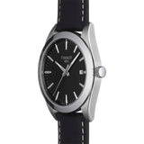 Tissot Gentleman Black Dial Black Leather Strap Watch For Men - T127.410.16.051.00 Buy Now By Tissot
