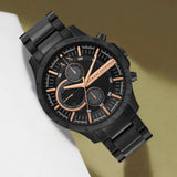 Armani Exchange Chronograph Black Dial Black Steel Strap Watch For Men - AX2429 Buy Now By Armani Exchange