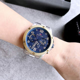 Tommy Hilfiger Blaze Chronograph Blue Dial Silver Steel Strap Watch for Men - 1792031 Buy Now By Tommy Hilfiger