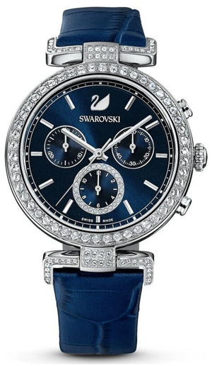 Swarovski Era Journey Blue Dial Blue Leather Strap Watch for Women - 5479239 Buy Now By Swarovski