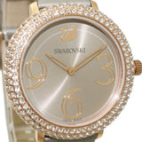 Swarovski Crystal Frost Grey Dial Grey Leather Strap Watch for Women - 5484067 Buy Now By Swarovski