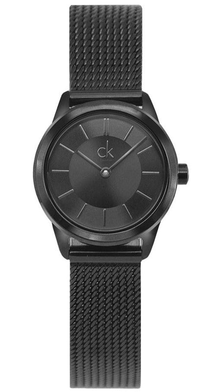 Calvin Klein Minimal Black Dial Black Mesh Bracelet Watch for Women - K3M234B1 Buy Now By Calvin Klein