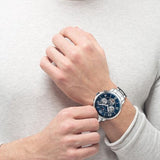 Tommy Hilfiger Keagan Blue Dial Silver Steel Strap Watch for Men - 1791293 Buy Now By Tommy Hilfiger