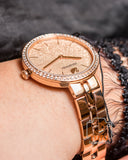 Swarovski Cosmopolitan Diamond Powder Gold Dial Rose Gold Steel Strap Watch for Women - 5517800 Buy Now By Swarovski