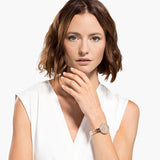 Swarovski Cosmopolitan Diamond Powder Gold Dial Rose Gold Steel Strap Watch for Women - 5517800 Buy Now By Swarovski