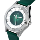 Marc Jacobs Henry Skeleton Green Dial Green Leather Strap Watch for Women - MBM1336 Buy Now By Marc Jacobs