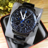 Fossil Goodwin Chrono Analog Black Dial Grey Steel Strap Watch for Men - FS5518 Buy Now By Fossil