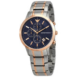 Emporio Armani Renato Chronograph Blue Dial Two Tone Steel Strap Watch For Men - AR80025 Buy Now By Emporio Armani