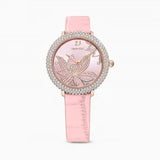 Swarovski Crystal Quartz Pink Dial Pink Leather Strap Watch for Women - 5575217 Buy Now By Swarovski