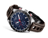 Tissot PRS 516 Chronograph Blue Dial Brown Leather Strap Watch For Men - T100.417.16.041.00 Buy Now By Tissot