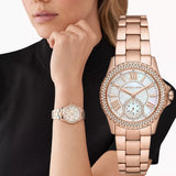 Michael Kors Camille Quartz Mother of Pearl White Dial Rose Gold Steel Strap Watch For Women - MK7364 Buy Now By Michael Kors