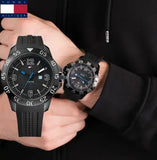 Tommy Hilfiger Sport Multifunction Black Dial Black Rubber Strap Watch for Men - 1790983 Buy Now By Tommy Hilfiger