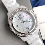 Emporio Armani Ceramica White Mother of Pearl Dial Stainless Steel Strap Watch For Women - AR1426 Buy Now By Emporio Armani
