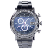 Gucci G Chrono Diamonds Black Dial Silver Steel Strap Watch For Men - YA101324 Buy Now By Gucci
