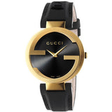 Gucci Interlocking Special Edition Grammy Black Dial Black Leather Strap Watch For Men - YA133208 Buy Now By Gucci