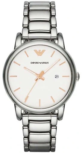 Emporio Armani Quartz White Dial Silver Steel Strap Watch For Men - AR90000 Buy Now By Emporio Armani