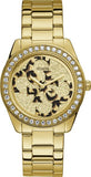 Guess G Twist Diamonds Gold Dial Gold Steel Strap Watch For Women - W1201L2 Buy Now By Guess