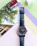 Fossil Boyfriend Skeleton Blue Dial Blue Leather Strap Watch for Women - ME3136 Buy Now By Fossil