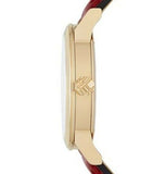 Burberry The City Gold Dial Red Leather Strap Watch for Women - BU9140 Buy Now By Burberry
