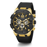 Guess Navigator Chronograph Black Dial Black Rubber Strap Watch for Men - GW0264G3 Buy Now By Guess