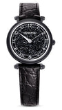Swarovski Crystalline Wonder Black Dial Black Leather Strap Watch for Women - 5664311 Buy Now By Swarovski