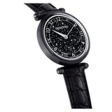 Swarovski Crystalline Wonder Black Dial Black Leather Strap Watch for Women - 5664311 Buy Now By Swarovski