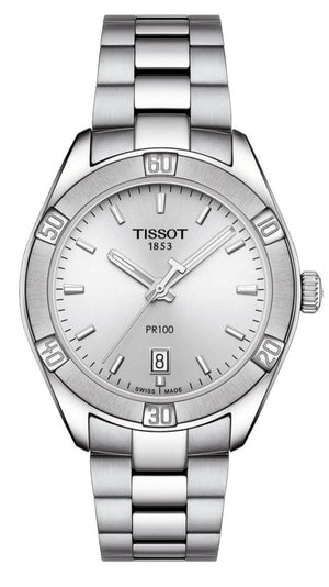Tissot PR 100 Sport Chic Silver Dial Silver Steel Strap Watch for Women - T101.910.11.031.00 Buy Now By Tissot
