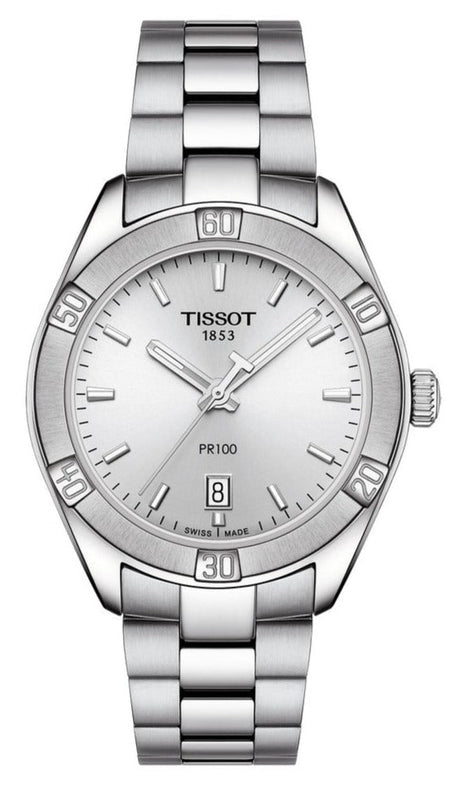Tissot PR 100 Sport Chic Silver Dial Silver Steel Strap Watch for Women - T101.910.11.031.00 Buy Now By Tissot