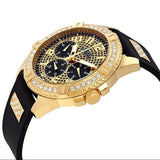 Guess Frontier Crystals Black Dial Black Silicone Strap Watch For Men - W1132G1 Buy Now By Guess