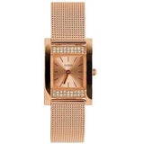 Guess Nouveau Diamonds Rose Gold Dial Rose Gold Mesh Bracelet Watch for Women - W0127L3 Buy Now By Guess