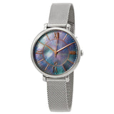 Fossil Jacqueline Mother of Pearl Blue Dial Silver Mesh Strap Watch for Women - ES4322 Buy Now By Fossil