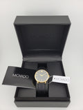 Movado Ultra Slim Black Dial Black Leather Strap Watch For Women - 0607091 Buy Now By Movado