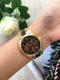 Michael Kors Slim Runway Tortoise Shell Dial Two Tone Steel Strap Watch for Women - MK4284 Buy Now By Michael Kors