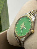 Gucci G Timeless Quartz Green Dial Two Tone Steel Strap Watch For Men - YA1264182 Buy Now By Gucci